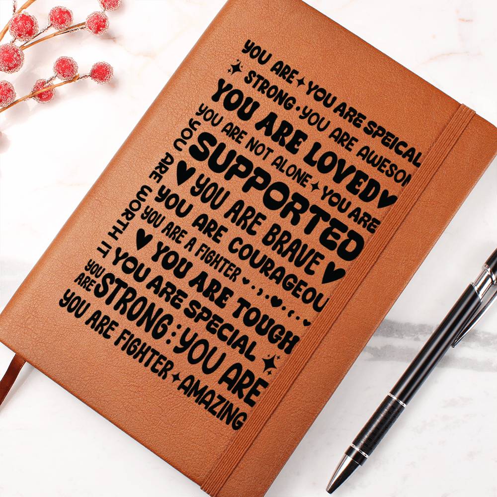 You Are a Fighter – Inspirational Leather Journal | Meaningful Gift
