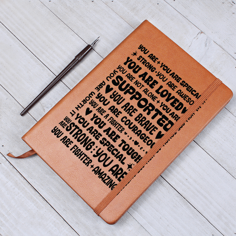 You Are a Fighter – Inspirational Leather Journal | Meaningful Gift