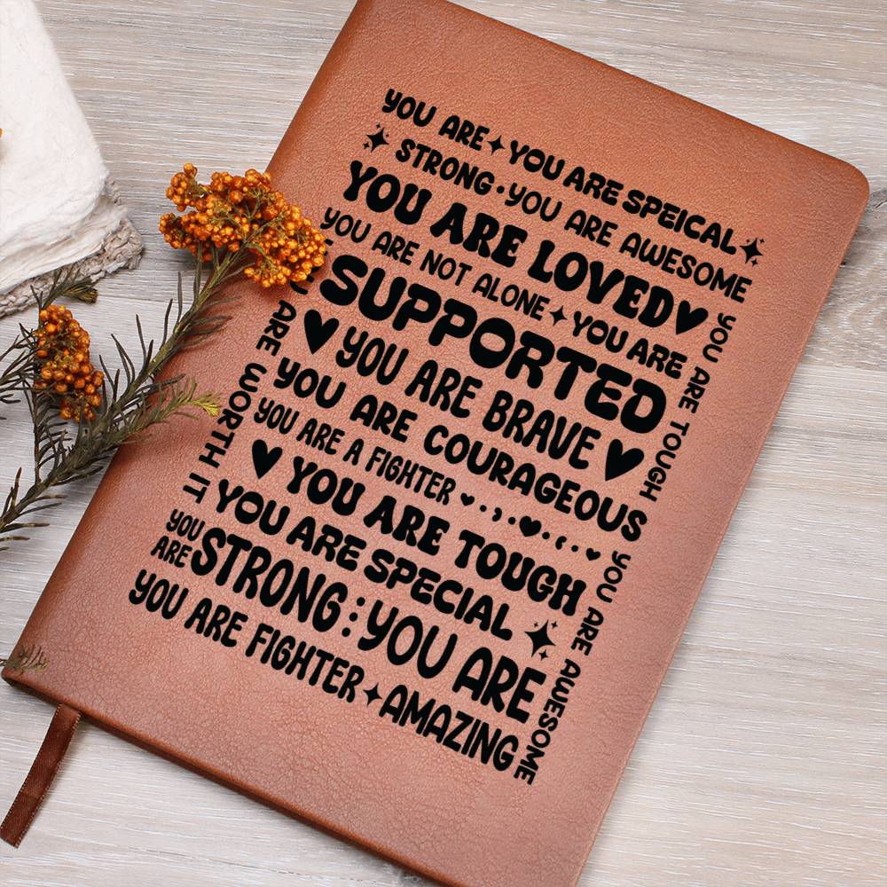 You Are a Fighter – Inspirational Leather Journal | Meaningful Gift