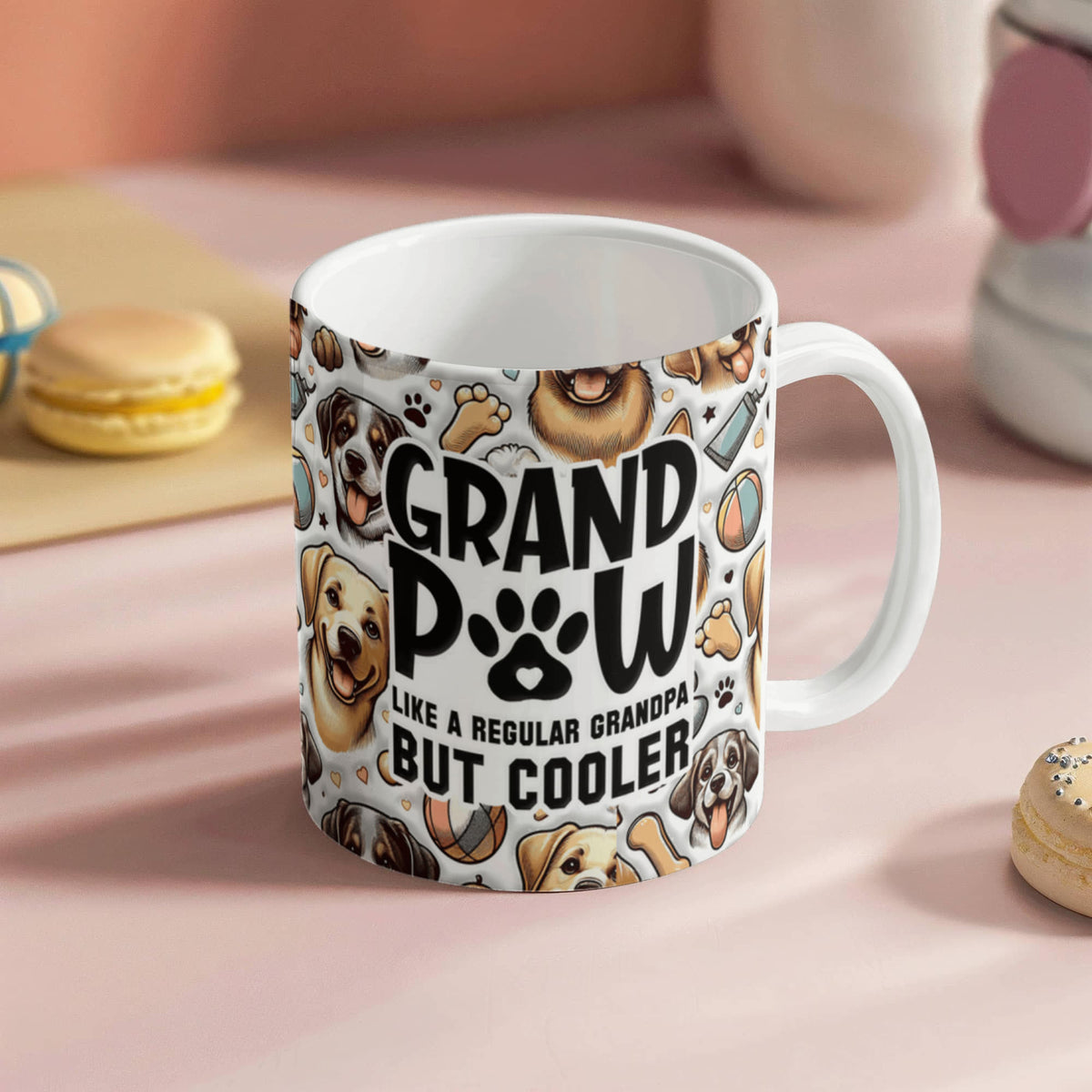 Grandpaw – Funny Dog Grandpa Ceramic Mug | Perfect Gift for Dog Dads