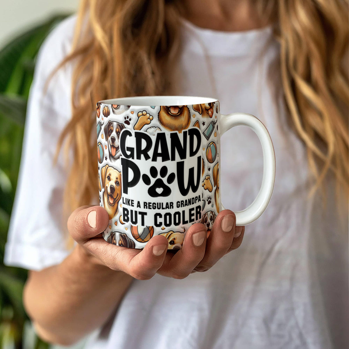 Grandpaw – Funny Dog Grandpa Ceramic Mug | Perfect Gift for Dog Dads