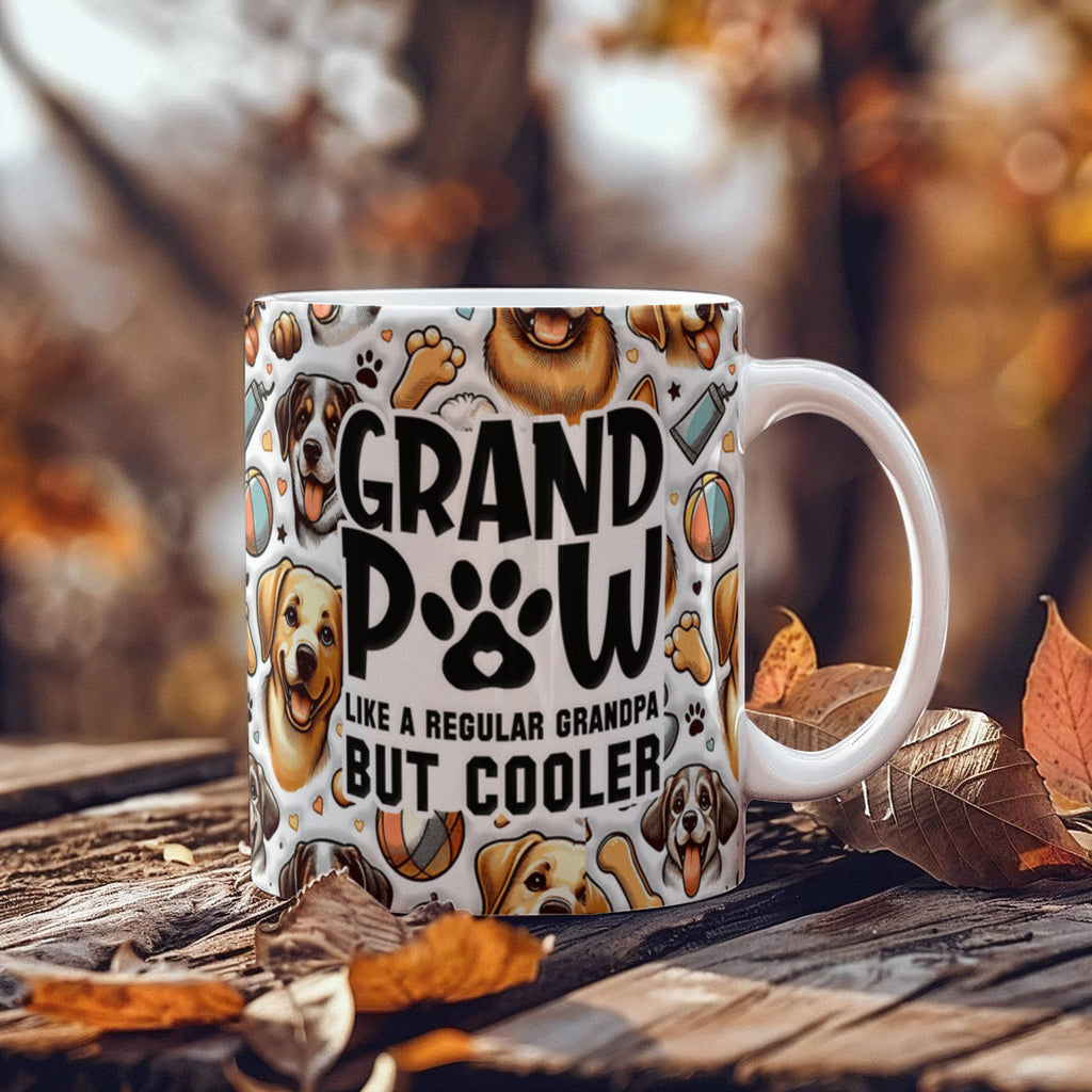 Grandpaw – Funny Dog Grandpa Ceramic Mug | Perfect Gift for Dog Dads